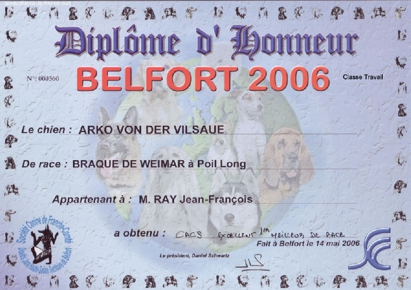 TR. CH. Arko Von der Vilsaue - Excellent 1, CACS, Meilleur de sa Race