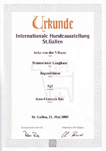 TR. CH. Arko Von der Vilsaue - Très Bon 1