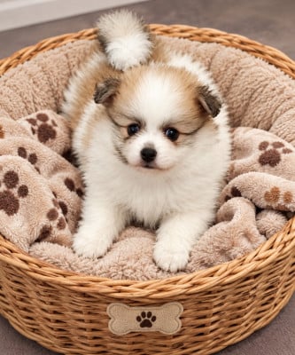 Les chiots de Spitz allemand