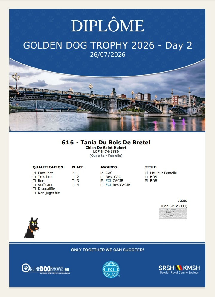 Tania du bois de bretel - CACIB - BOB