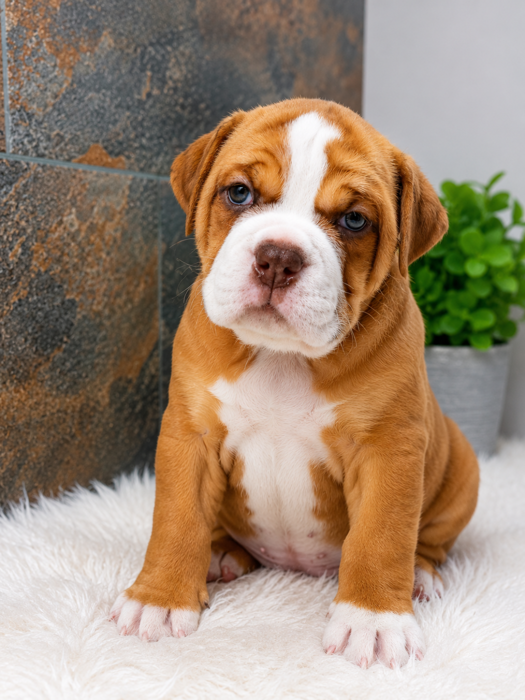 Collier rose foncé - Bulldog continental
