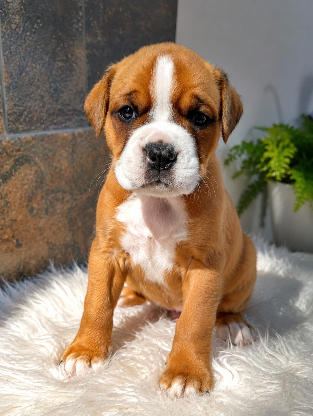 collier mauve chien - Bulldog continental
