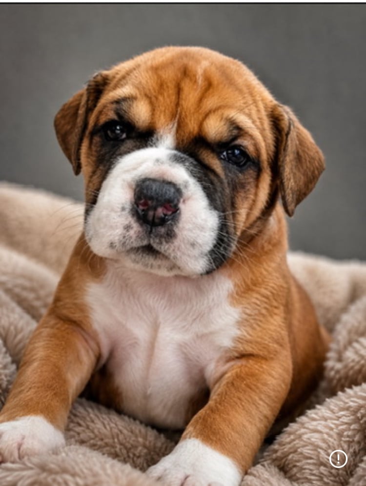 collier rose chien - Bulldog continental