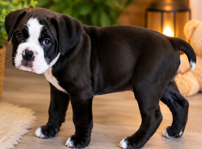 Les chiots de Bulldog continental