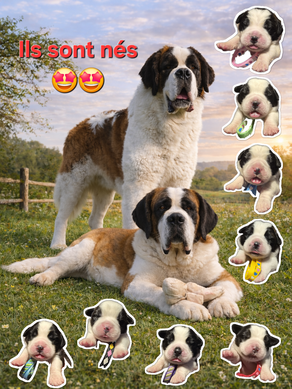 Chien du Saint-Bernard - des préludes du chassignolan