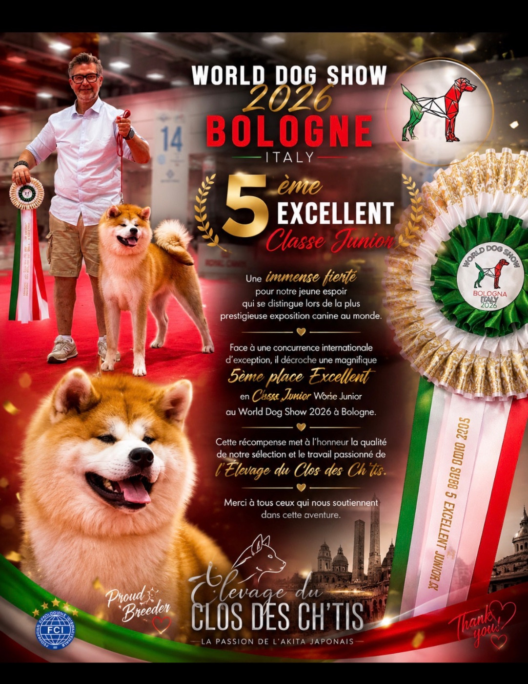 A Hiroshi - go du Clos des Chtis - 5 EME EXCELLENT // 16 CHIENS