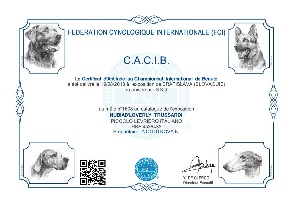 CH. Nubiad Loverly trussardi - CW CACS CACIB ...