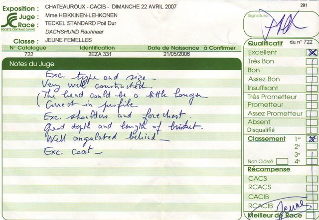 Breakfast in bed (Sans Affixe) - 1er exc. -- Meilleur jeune -- B.O.G.Jeune -- 3èmeB.I.S.Jeune