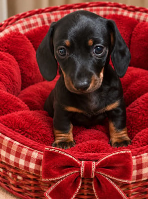 Les chiots de Teckel poil ras