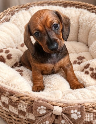 Les chiots de Teckel poil ras
