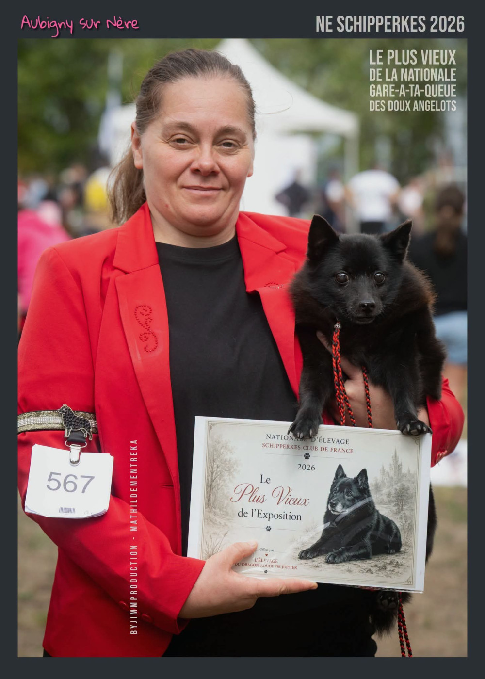 CH. Gare à ta queue Des doux angelots - Exc cl.Vétéran - Pour la seconde année Plus Vieux Schipperke de la Nationale d'Elevage