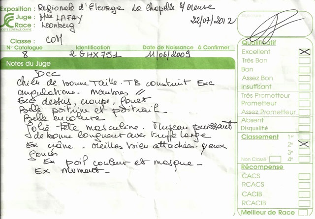 Etienne-ventôse Des Neiges de Chantelouve - 2ième Excellent - COM