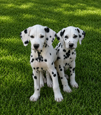 Les chiots de Dalmatien