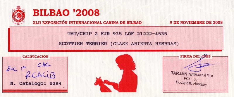 Kinloch Belphegor - 1er Exc COF - RCACIB - CACS -