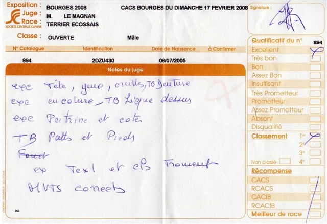 Allyxan milky way dit arod du Pays des Lylows - 1er Exc COM