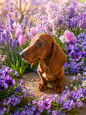 Les chiots de Teckel poil ras