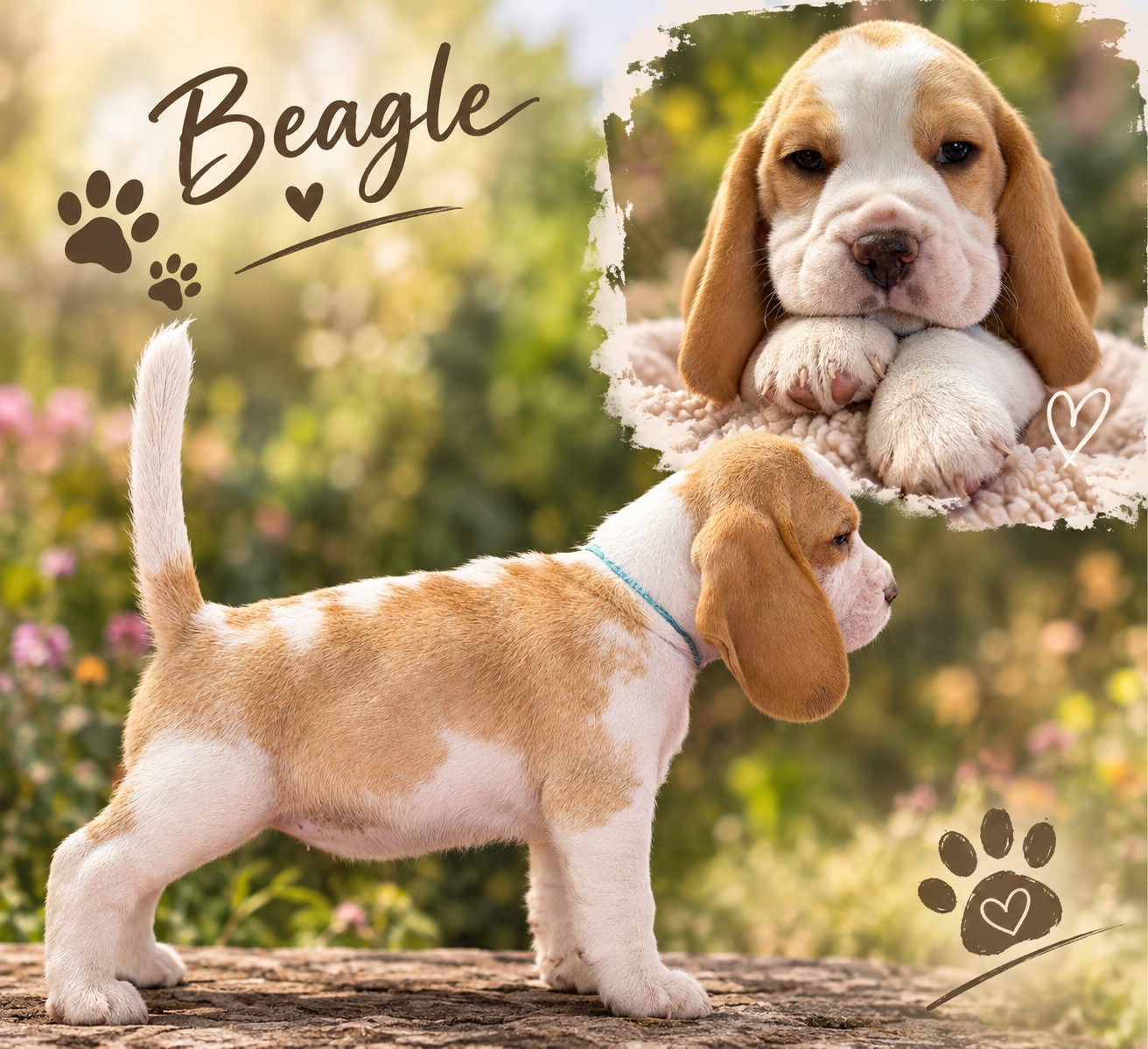 Femelle collier bleu - Beagle